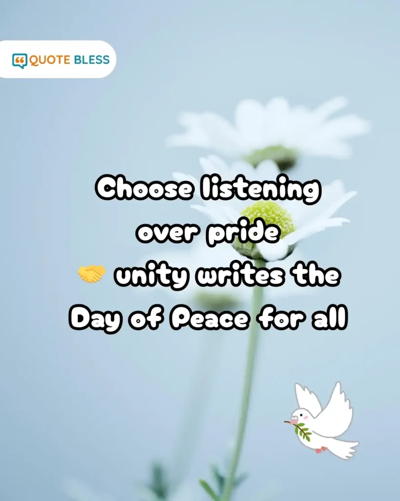 Day of Peace listening quote