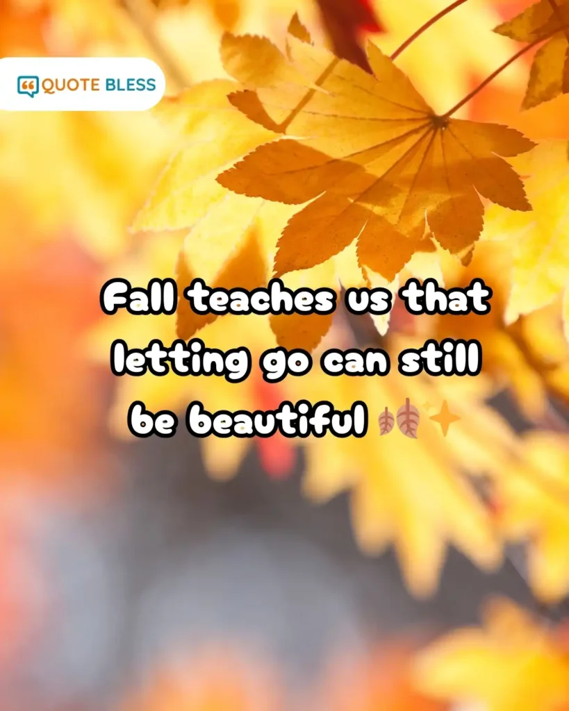 Fall quote about letting go