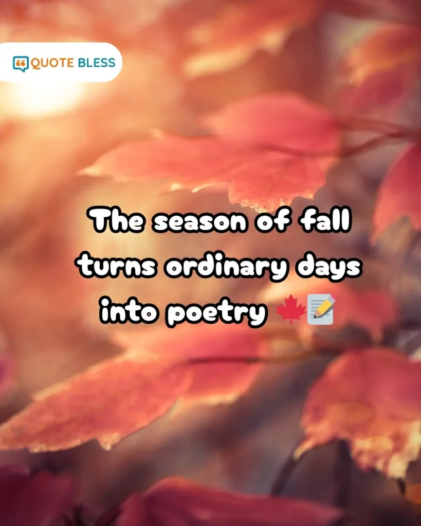 Autumn poetry season quote