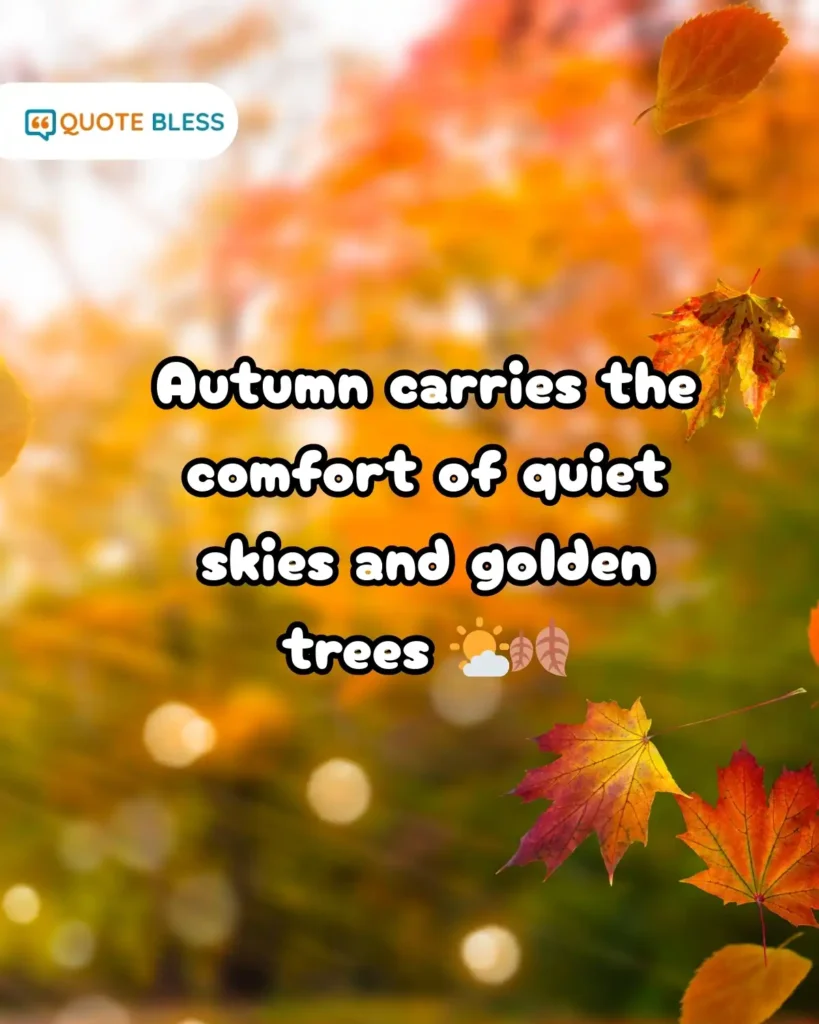 Quiet skies autumn quote
