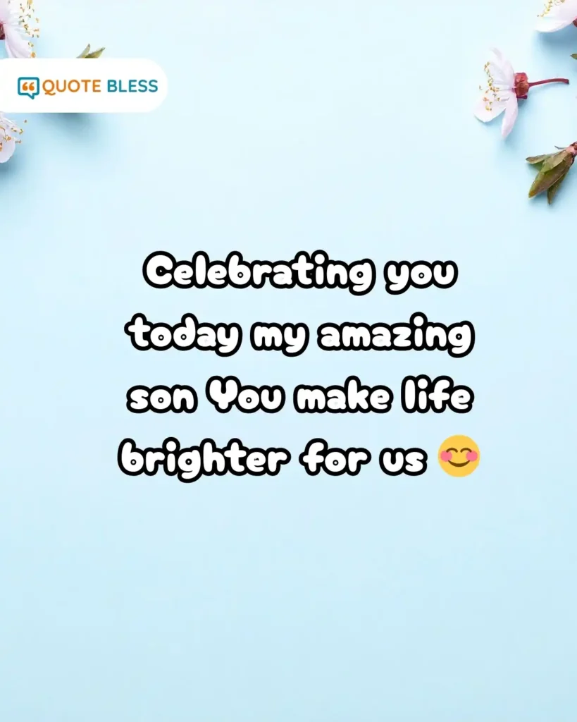 Amazing son bright life National Sons Day image caption