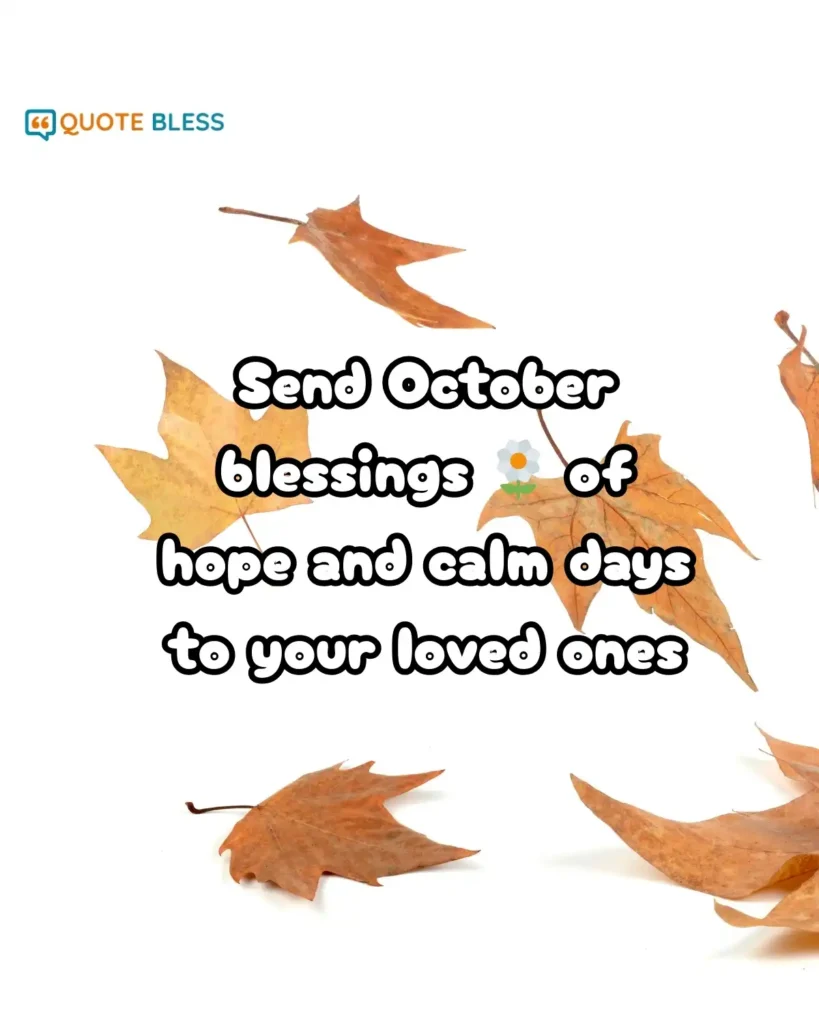 october blessings hope wish with flower image