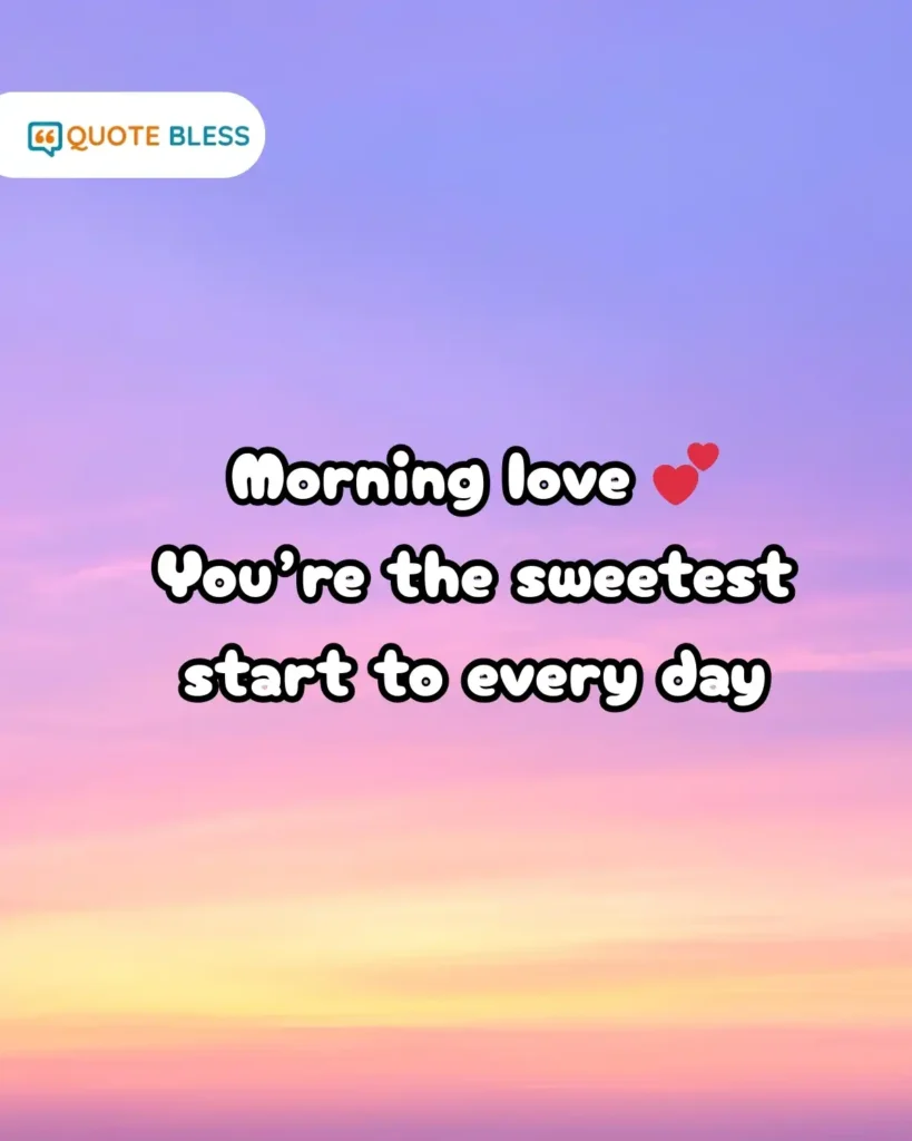 romantic good morning reply text with love emoji