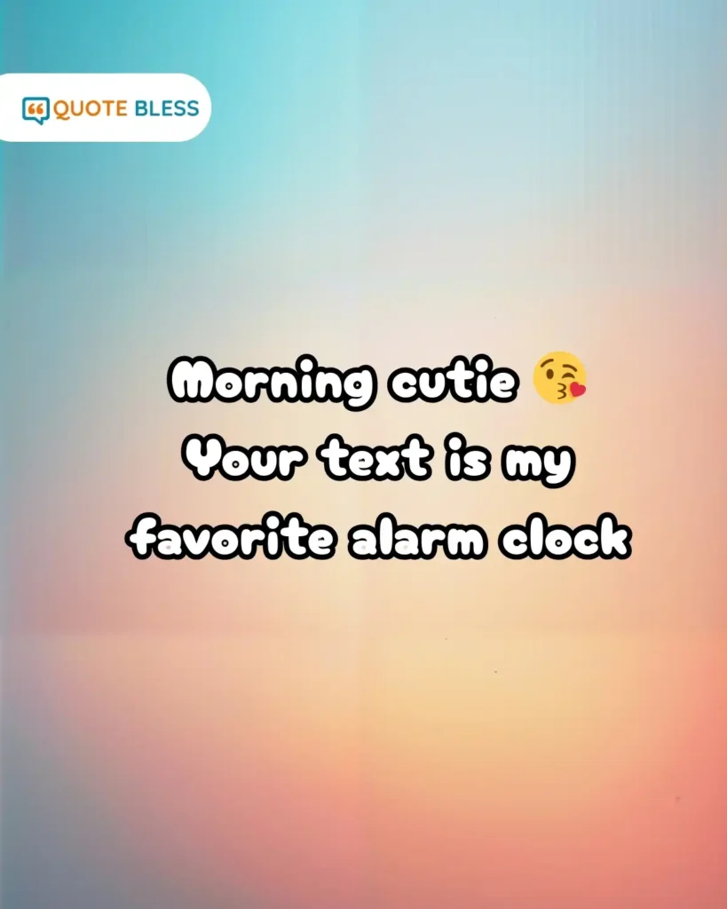flirty good morning reply to crush with kiss emoji